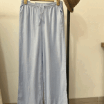 شلوار لینن آبی