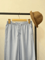 شلوار لینن آبی - Image 5