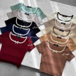 کراپ تیشرت خشتی پاپیونی