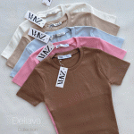 کراپ تیشرت بیسیک مارشمالو