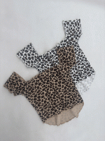 کراپ یقه قایقی پلنگی - Image 3