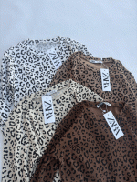 بلوز یقه گرد پلنگی - Image 2