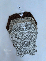 بلوز یقه گرد پلنگی