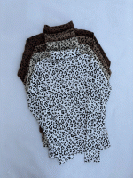 بلوز یقه اسکی پلنگی