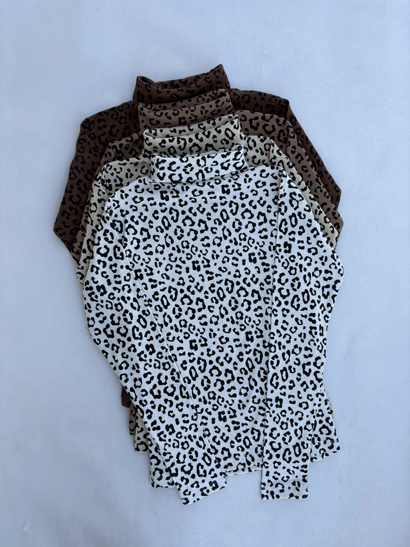 بلوز یقه اسکی پلنگی