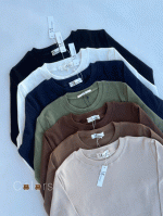 بلوز یقه گرد ملانژ - Image 3