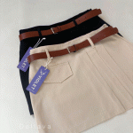 دامن کتان تک جیب